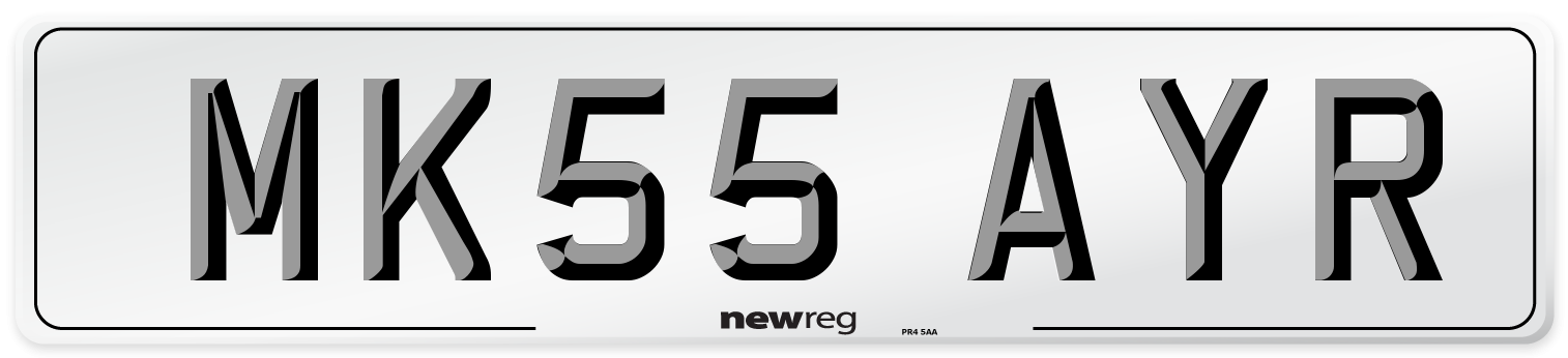 MK55 AYR Number Plate from New Reg